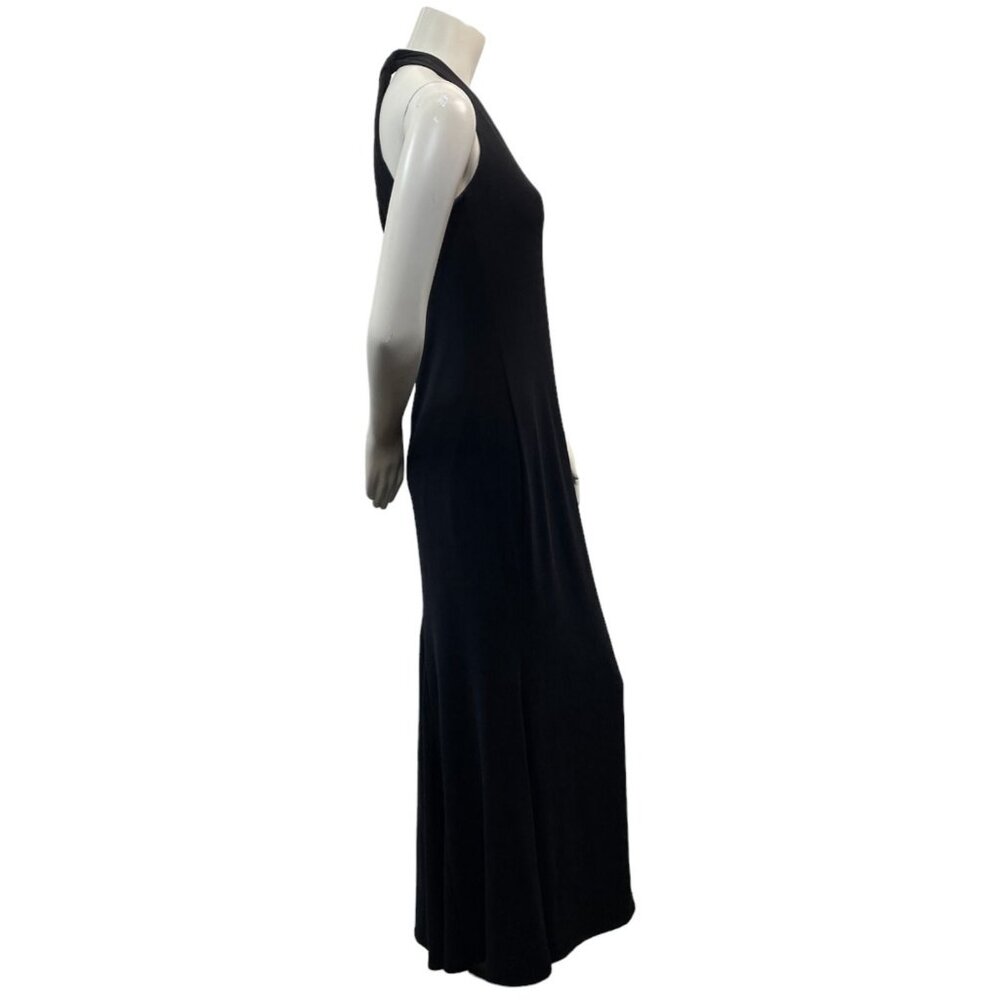 Jump Apparel Maxi Dress Womens Juniors size 14 Black Cutout Neck Slit Side New - Picture 5 of 9
